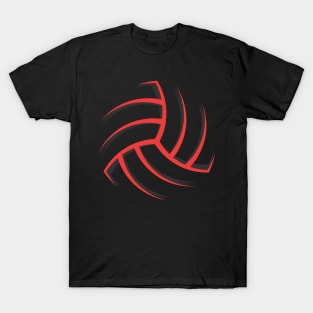 Volleyball Ball Colored Silhouette T-Shirt